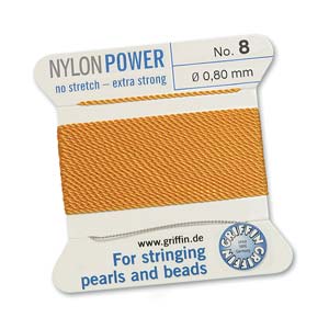 Griffin Nylon Power Cord With Needle #8(0.8mm)-2m/Amber