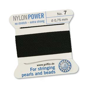 Griffin Nylon Power Cord With Needle #6(0.7mm)-2m/Black