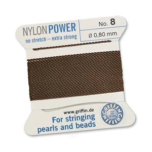 Griffin Nylon Power Cord With Needle #8(0.8mm)-2m/Brown