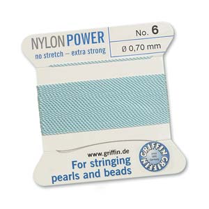 Griffin Nylon Power Cord With Needle #6(0.7mm)-2m/Turquoise