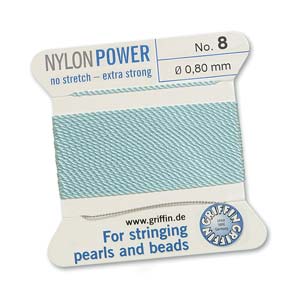 Griffin Nylon Power Cord With Needle #8(0.8mm)-2m/Turquoise