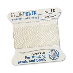 Griffin Nylon Power Cord With Needle #10(0.9mm)-2m/White