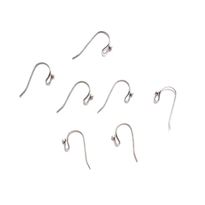 Metal Earwires 27mm With 2mm Ball/Antique Silver/20pc