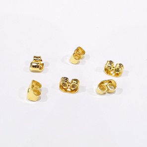Metal Gold-Plated Ear-Stud Backings/2x5mm/Medium/60pc