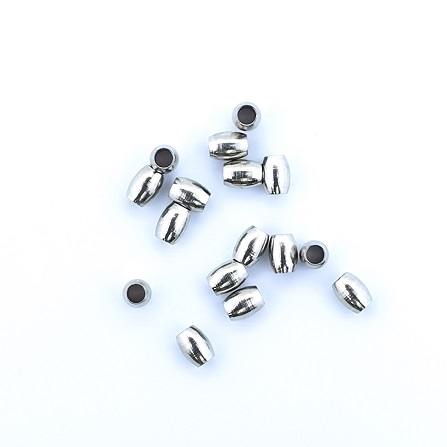 Metal Oval Beads 9x7mm (4mm Hole) 30pc