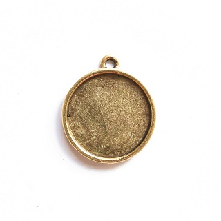Patera™ Round Pendant 26mm/20mm-ID/Antique-Gold