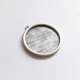 Patera™ Round Pendant 35mm/30mm-ID/3mm Thickness/Antique-Silver
