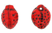 Czech-Pressed Glass Beads-Strawberry/20pc