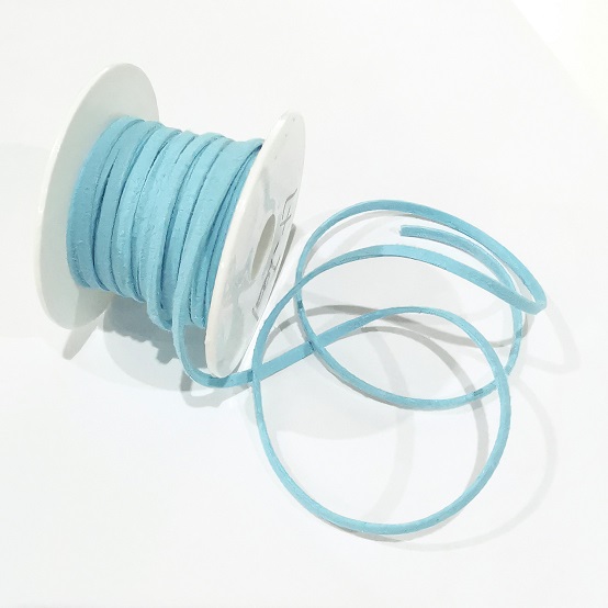 Synthetic Suede Tape/Fabric Suede Lace/3 Meter-CYAN