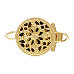 14K Gold Filled 9mm Round Filigree Clasp