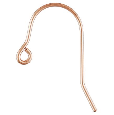 14K Rose Gold Filled French Ear Wire/21ga(0.76mm) 3 Pairs