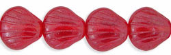 Czech Pressed Glass-9mm Shells/Luster Ruby/50pc