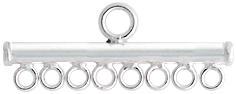 925 Silver-8 Strand Connectors 2x21mm/2pc