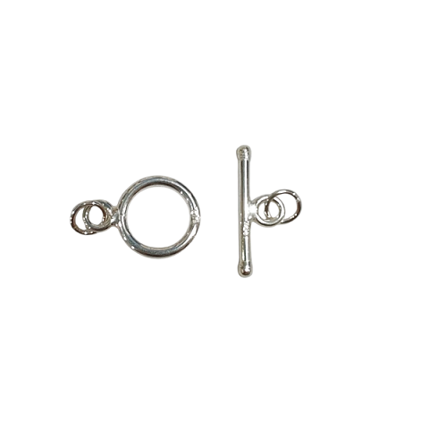 925 Silver Toggles-Plain Round 11.2+18mm/1 Set 925 Silver Toggles-Plain Round 11.2+18mm/1 Set