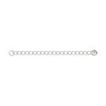 925 Silver/Extension Chain With 4mm Mirror Bead/2pc 925 Silver/Extension Chain With 4mm Mirror Bead/2pc