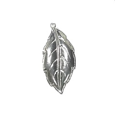 925 Silver/12x34mm Leaf Charms/1pc