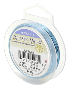 Artistic Wire-22ga Ice Blue/Shiny/10yards