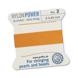 Griffin Nylon Power Cord With Needle #2(0.45mm)-2m/Amber