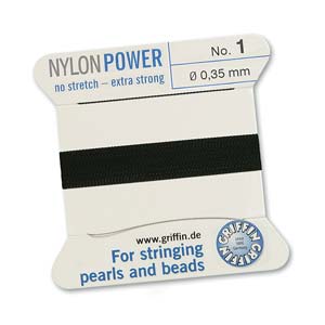 Griffin Nylon Power Cord With Needle #1(0.35mm)-2m/Black