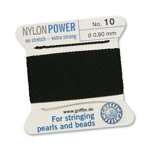 Griffin Nylon Power Cord With Needle #10(0.9mm)-2m/Black