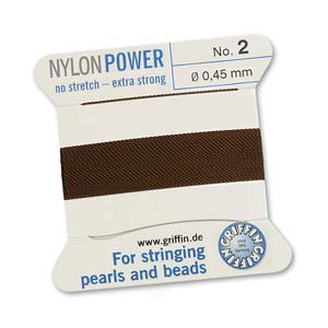 Griffin Nylon Power Cord With Needle #2(0.45mm)-2m/Brown