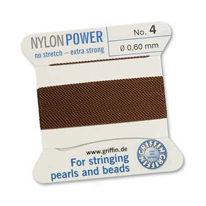 Griffin Nylon Power Cord With Needle #4(0.5mm)-2m/Brown