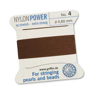 Griffin Nylon Power Cord With Needle #4(0.5mm)-2m/Brown Griffin Nylon Power Cord With Needle #4(0.5mm)-2m/Brown