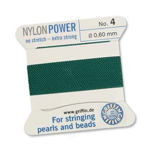 Griffin Nylon Power Cord With Needle #4(0.5mm)-2m/Green