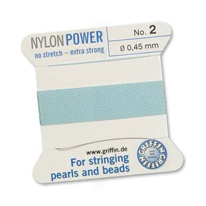 Griffin Nylon Power Cord With Needle #2(0.45mm)-2m/Turquoise