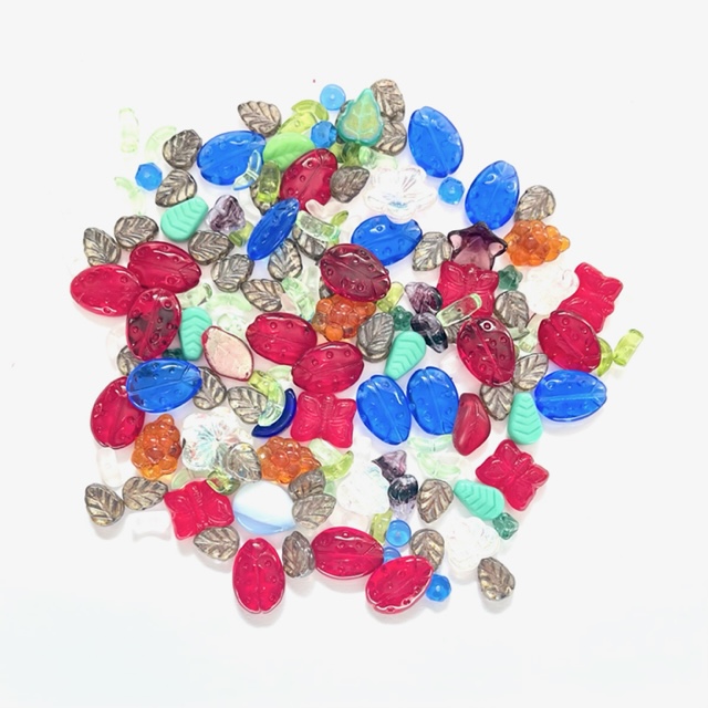 Assorted Glass Beads Packet/200gm