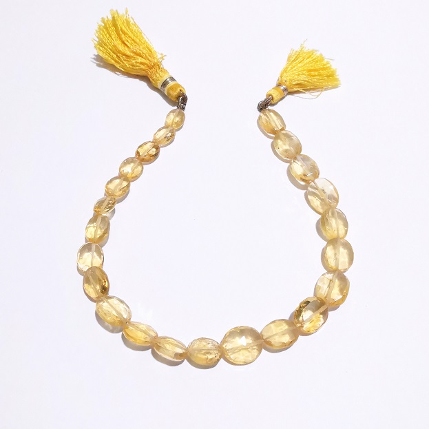Citrine(Brazil) Faceted Graduated Oval 21cm Strand
