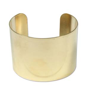 2.0" Wide Flat Brass Bracelet Cuff