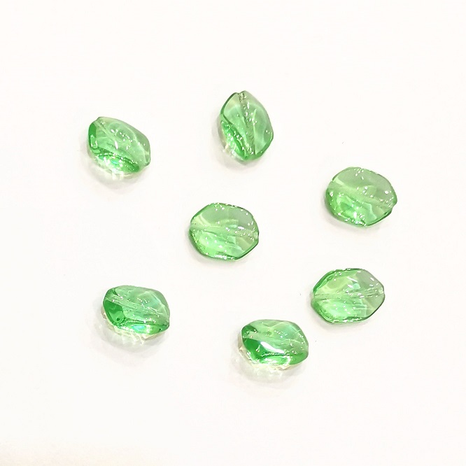 Czech Glass 10x13mm Nuggets/Peridot/30pc