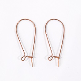 Metal Kidney Earwire/16x38mm/Copper/6 pairs/12pc