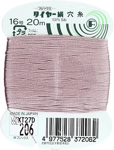 Japan 100% Silk Thread 20 Meter #16 Color-206(Lt-Orchid)