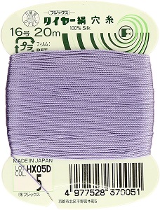 Japan 100% Silk Thread 20 Meter #16 Color-5(Lilac)