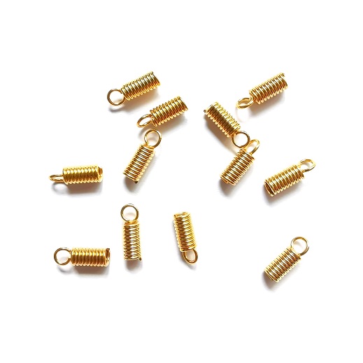 Metal Spiral Cord-End Connector/1mm/Gold-Plated/20pc
