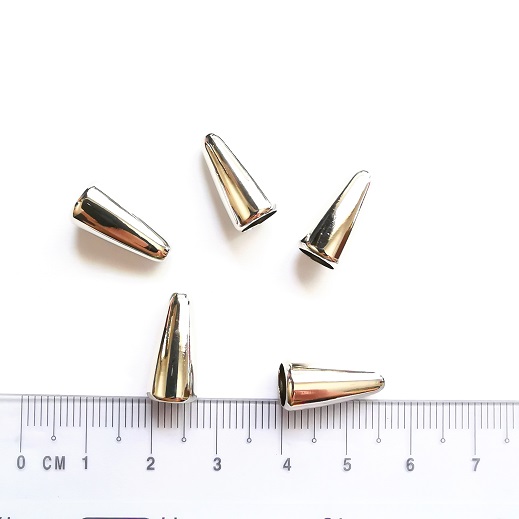 Metal Bead Cone/7.5x16mm/Nickel/Premium Quality/12pc