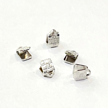 Metal Lace/Ribbon Crimp Connector/5mm/Nickel-Plated/10pc