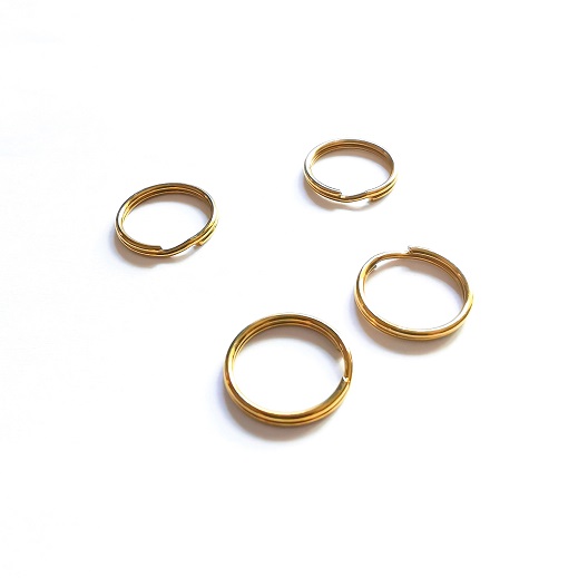 Metal Split Ring/Gold-Plated/5mm/50pc