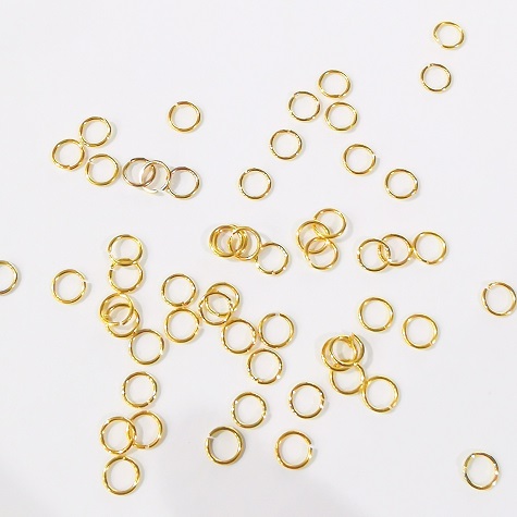 Brass Jump Ring 24ga(0.5mm)/4mm/Gold-Plated/39gm(200pc+-)