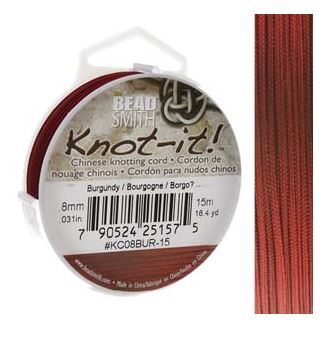 Chinese Knotting Cord/0.8mm/Burgundy/15m