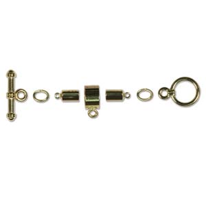 Kumihimo Finding 4mm Barrel Set-Gold Plated