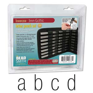 3mm "Gothic" Letter Set Lowercase Punch/27pc