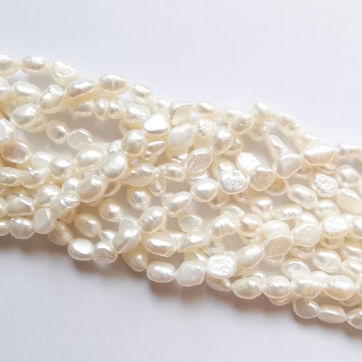 Natural Fresh Water Pearl 6-7mm Small Nuggets/36cm Strand