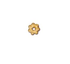 TierraCast® Pewter 4mm Beaded Daisy Spacer/Bright-Gold/25pc