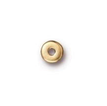 TierraCast® Pewter 5mm Spacer Disk/Bright Gold/25pc