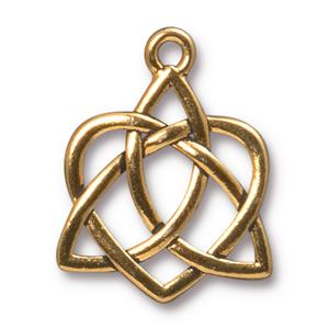 TierraCast® Pewter Large Celtic Pendant/27mm/Antique Gold/1pc