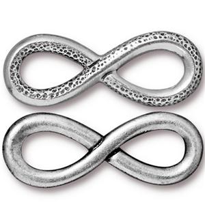 TierraCast® Pewter 12x32mm Infinite Link/Bright Silver/1pc