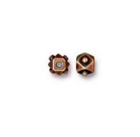 TierraCast® Pewter Faceted Cube/4mm/Copper/10pc